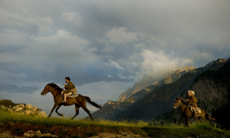 Càtars a cavall al Collell, Gósol, Berguedà