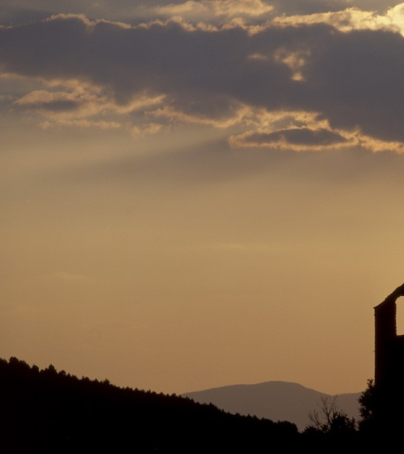 Sant Martí del Puig at sunset, Gisclareny, Berguedà